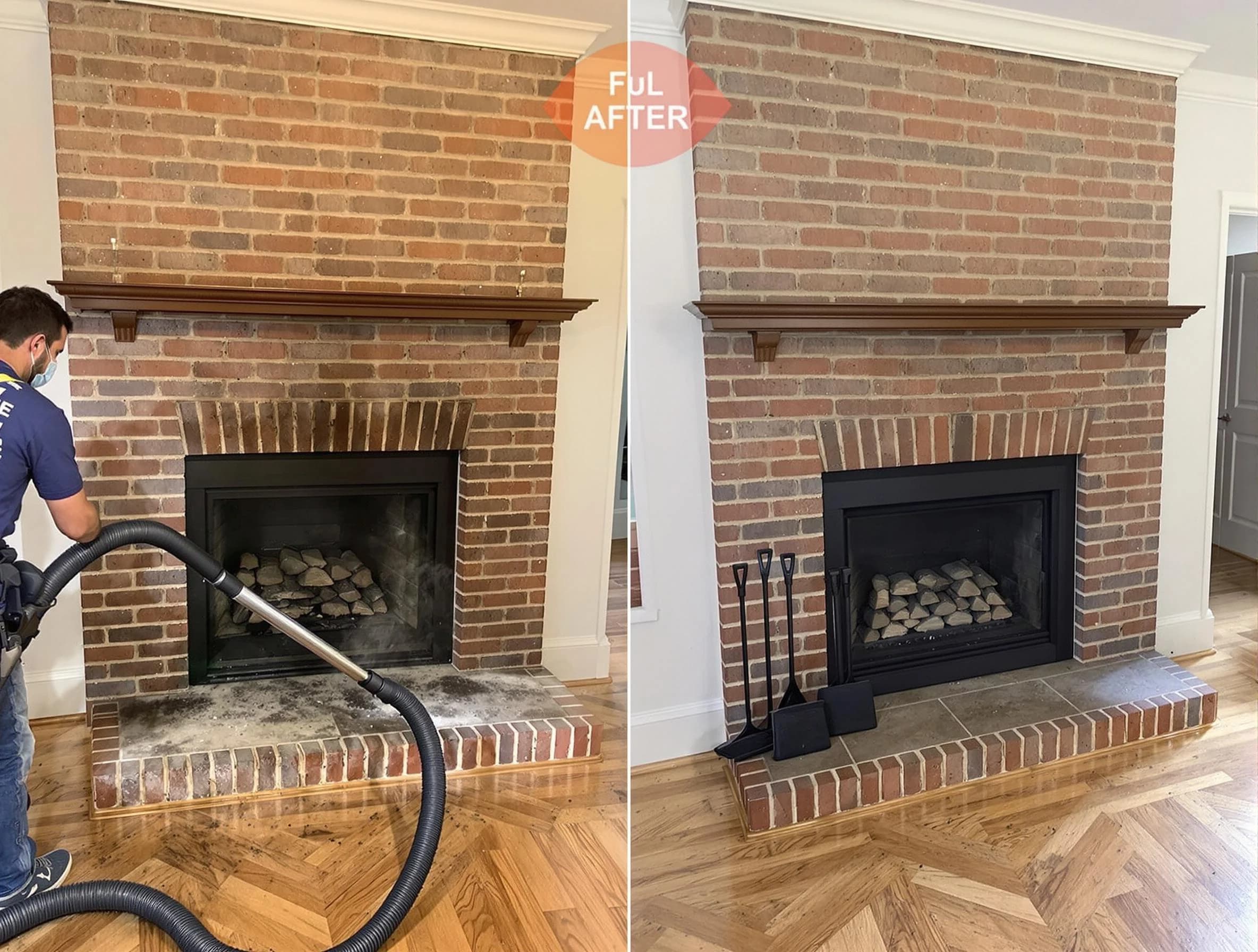 Lithia Springs Chimney Sweep carefully sanitizing a fireplace in Lithia Springs, GA