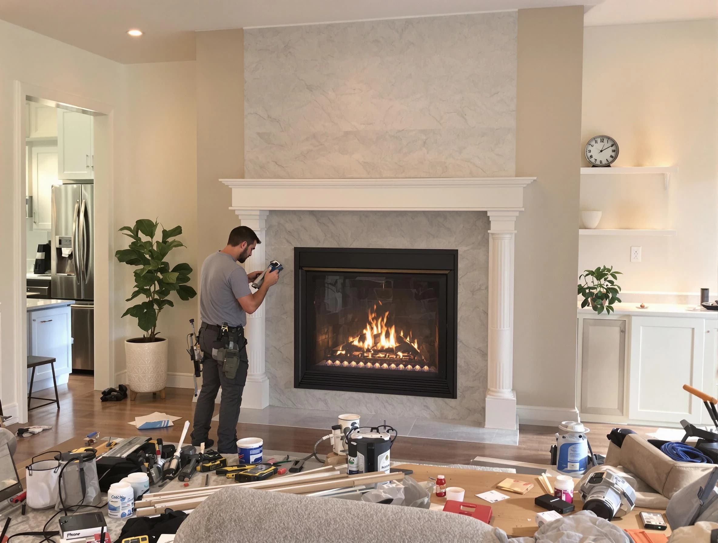 Newly installed fireplace by Lithia Springs Chimney Sweep in Lithia Springs, GA