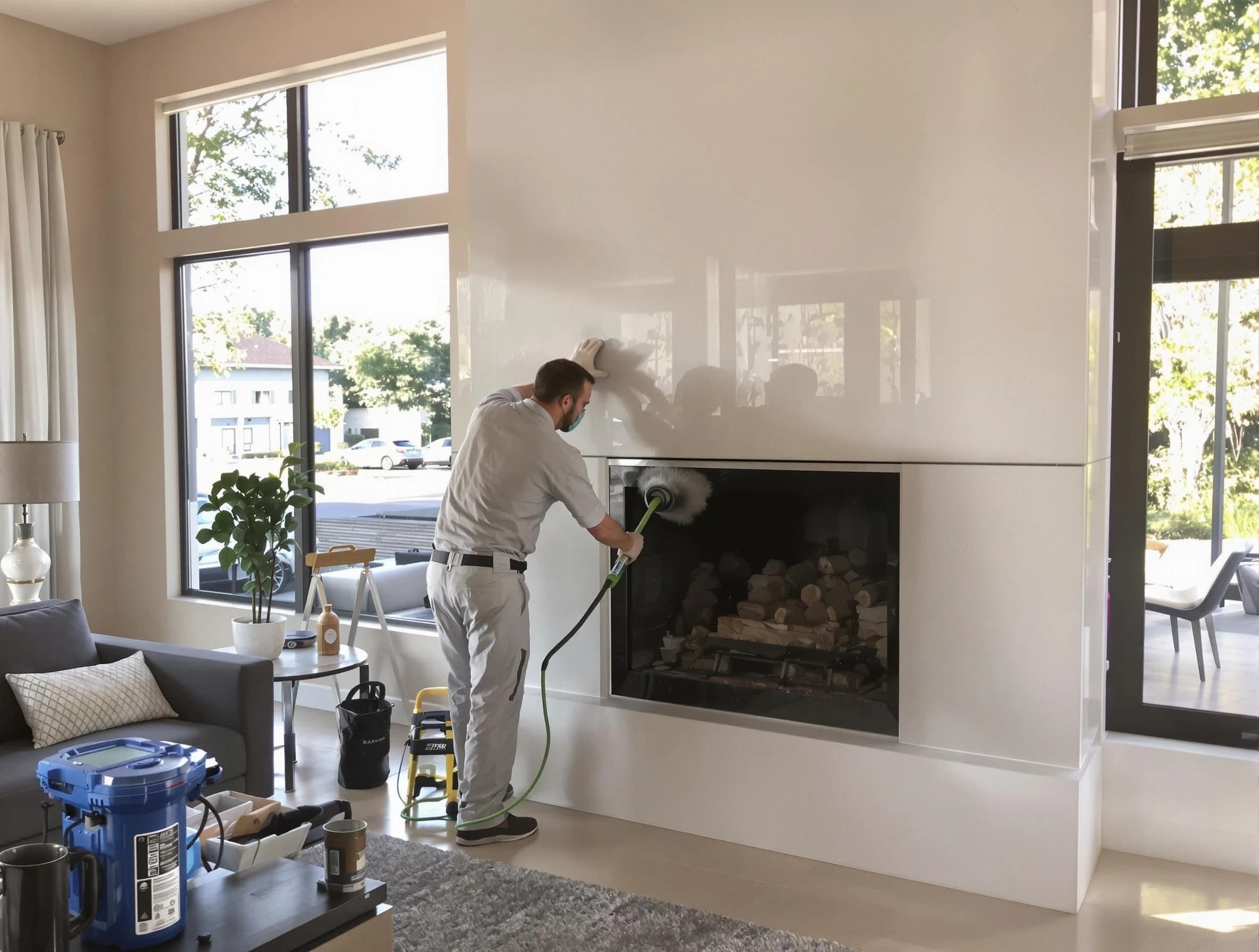 Lithia Springs Chimney Sweep performing thorough soot removal in Lithia Springs, GA