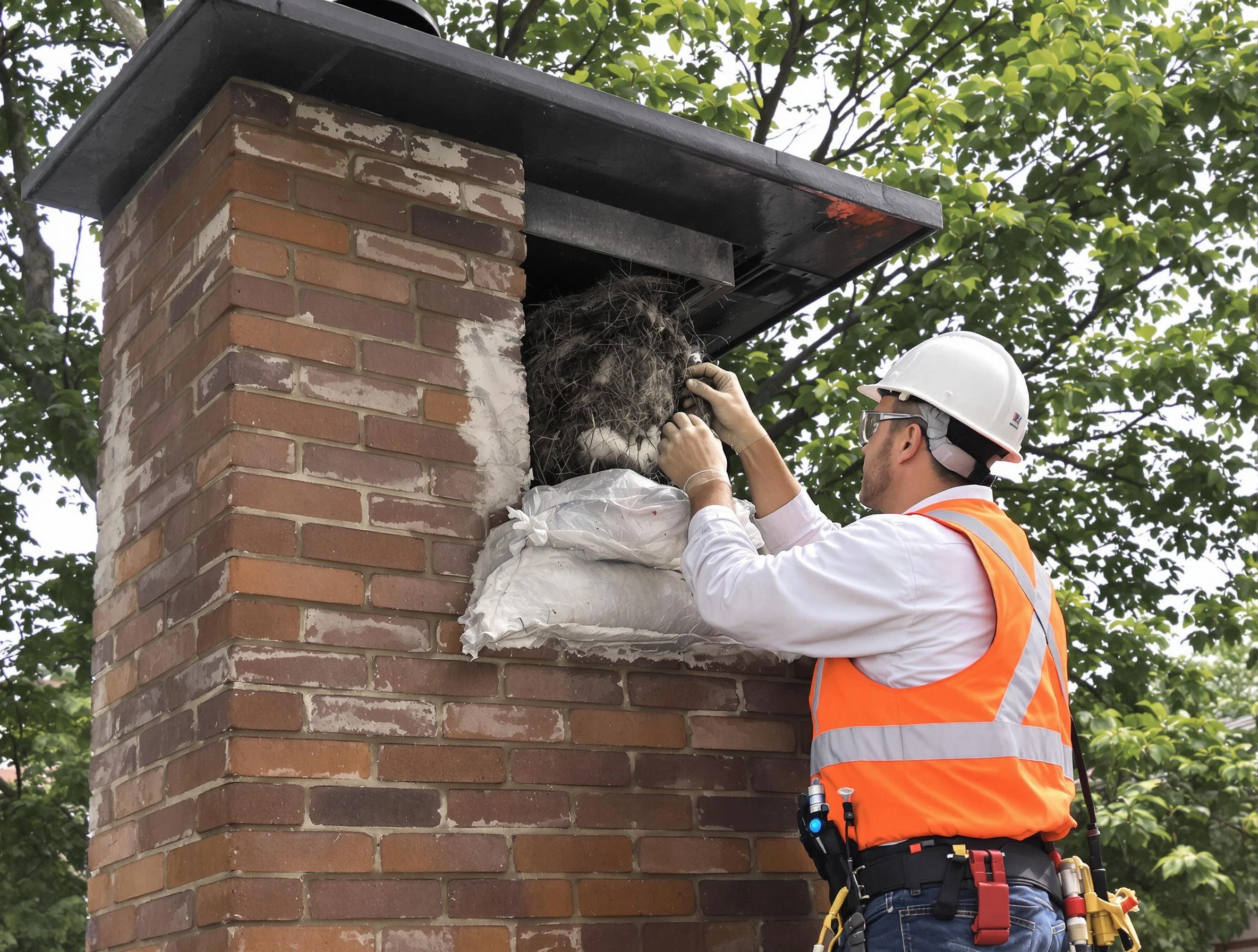 Humane removal of debris and animals by Lithia Springs Chimney Sweep in Lithia Springs, GA