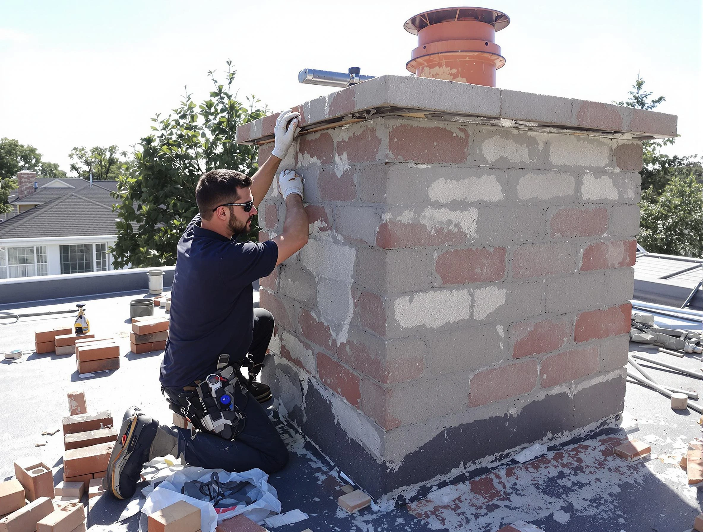 Advanced chimney repair process by Lithia Springs Chimney Sweep in Lithia Springs, GA