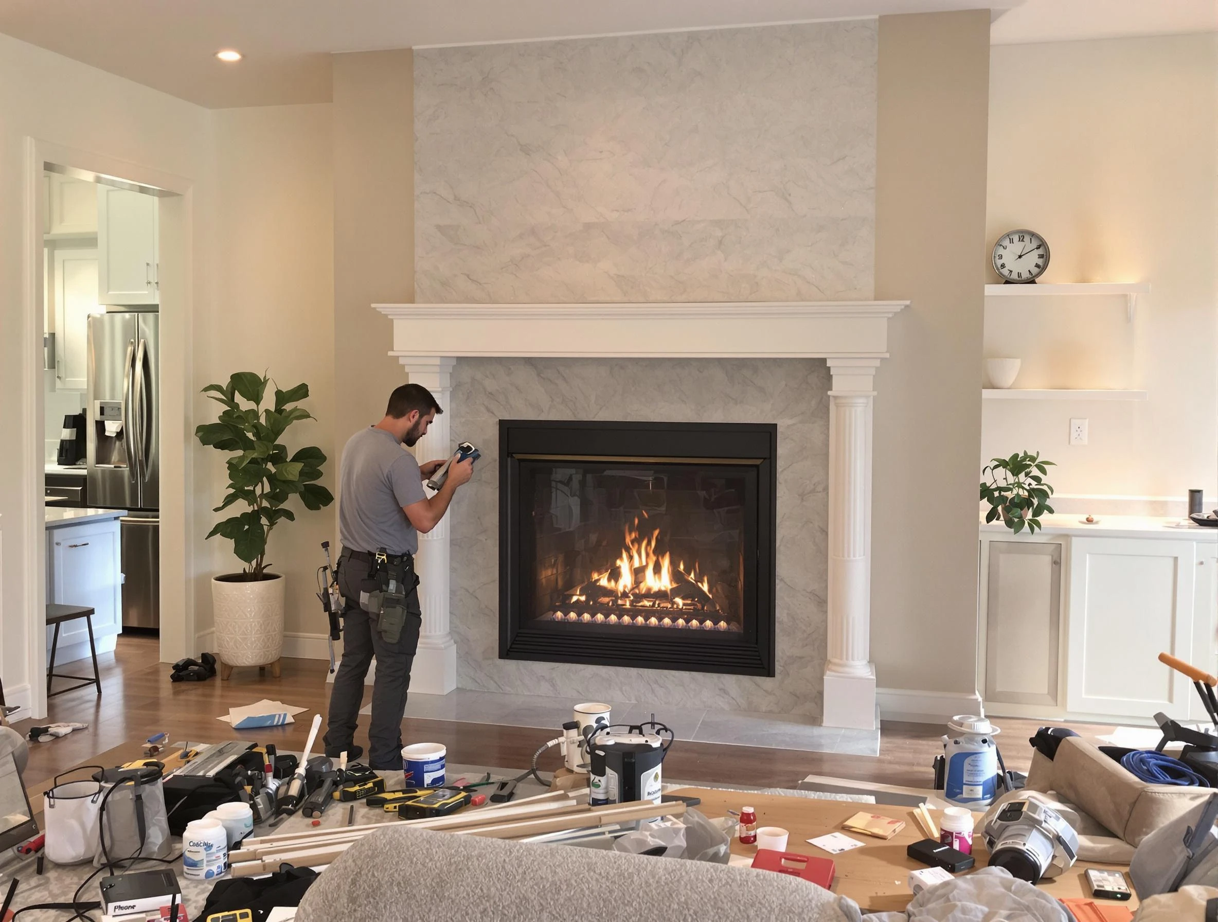 Newly installed fireplace by Lithia Springs Chimney Sweep in Lithia Springs, GA