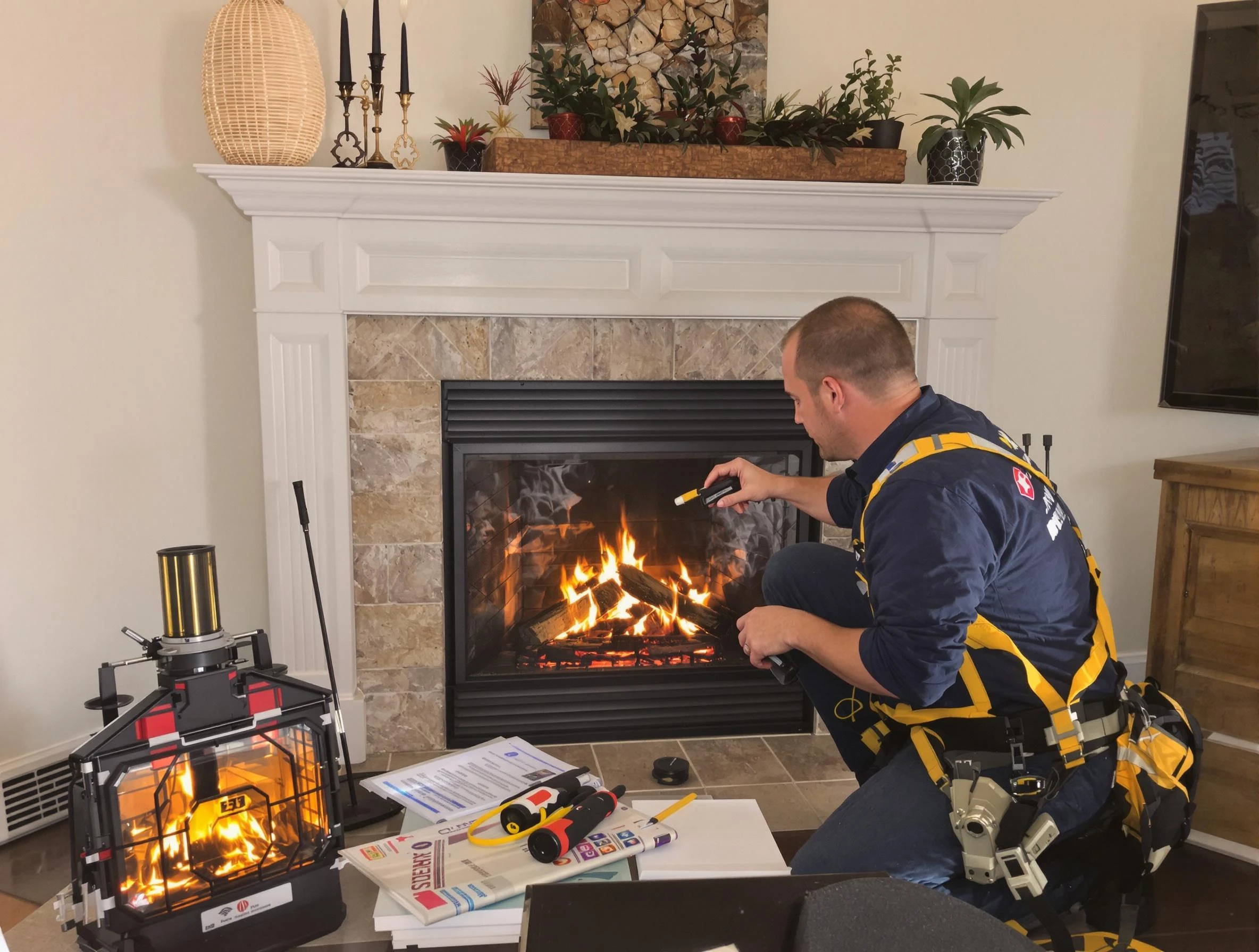 Safety-focused fireplace inspection by Lithia Springs Chimney Sweep in Lithia Springs, GA